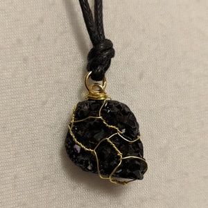 Wire wraped stone necklace